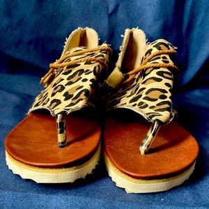 Leopard Gladiator Sandals